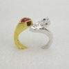 18K Yellow / White Gold Ring with stones