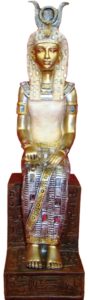 Ancient Egyptian Statues - Pharaoh Queen sitting on a chair (Female)