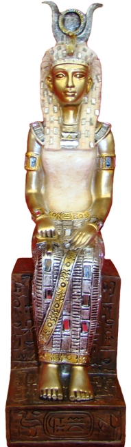 Ancient Egyptian Statues Pharaoh Queen Sitting On A