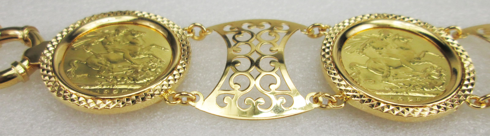 Branch (2) 21 carat gold chain bracelet, weight 7.08 grams - مصاغات الأربش  للذهب بالسعودية قسم المتجر الإلكتروني